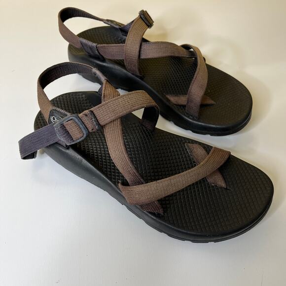 Chaco Black and Brown Sport Sandals with Adjustable Straps - Picture 1 of 7